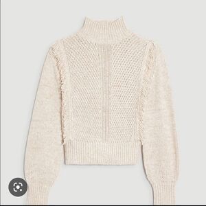 Ann Taylor fringe ribbed sweater - never worn!